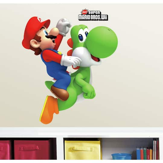 RoomMates Nintendo Yoshi & Mario Peel & Stick Giant Decal